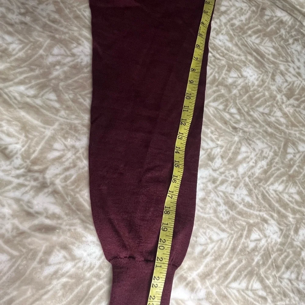 CORTINA ITALIA Mena Burgundy 100% Merino Wool Made In Italy Sweater Size L